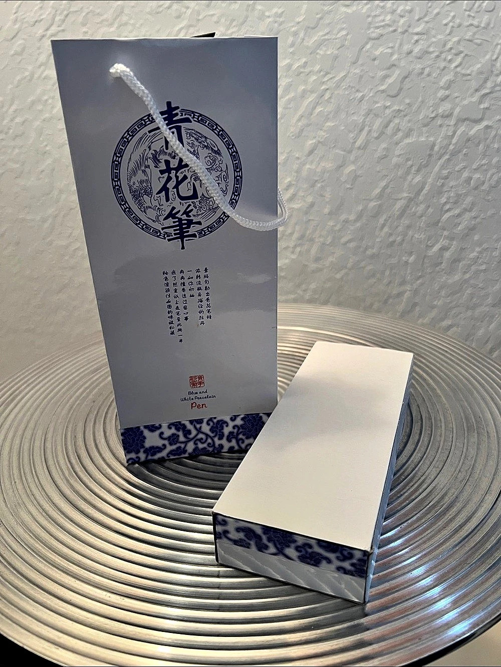 Pen - White Porcelain Floral  Pen Set NWT